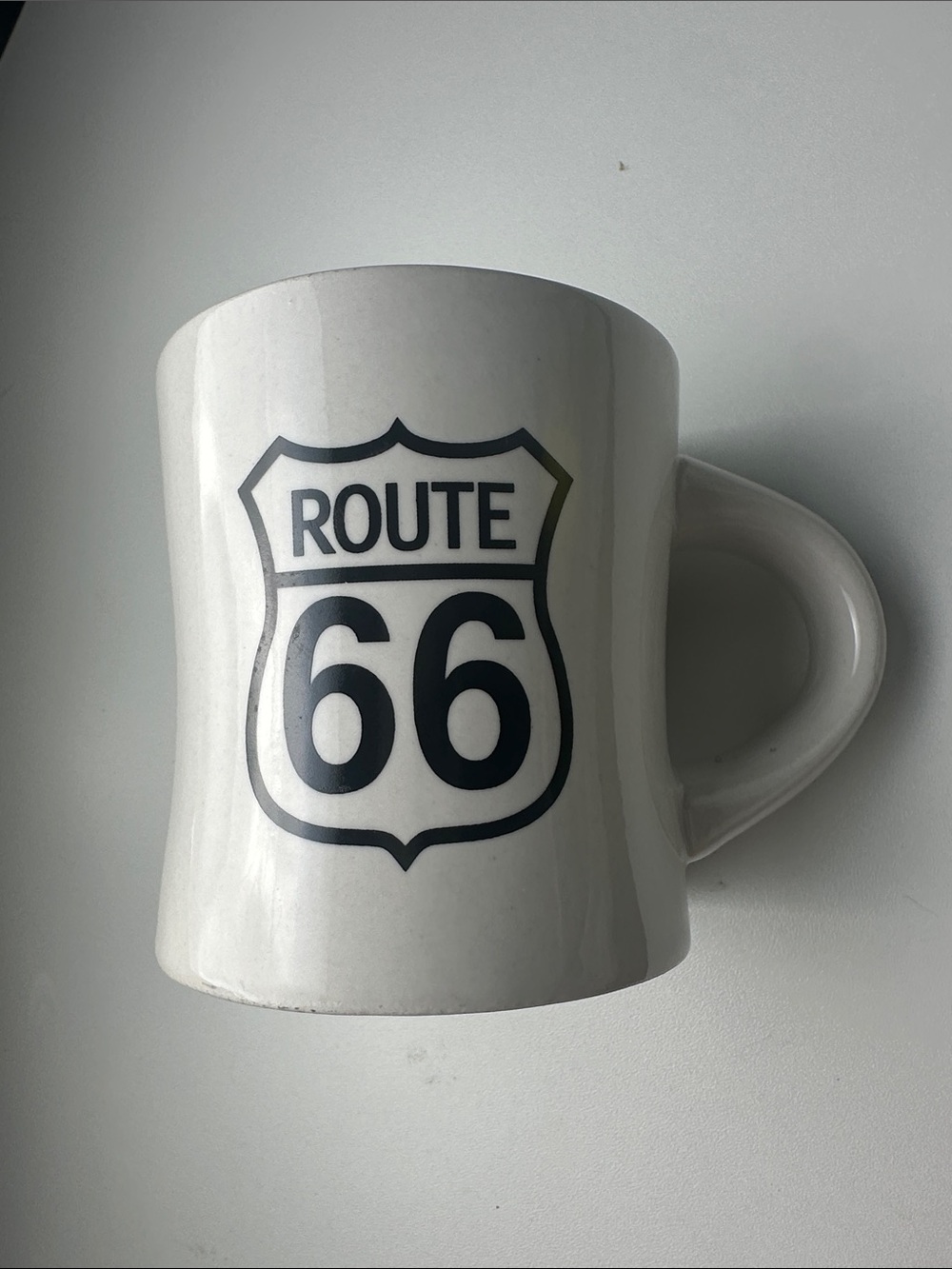 Route 66 White Ceramic Coffee Mug-Vintage